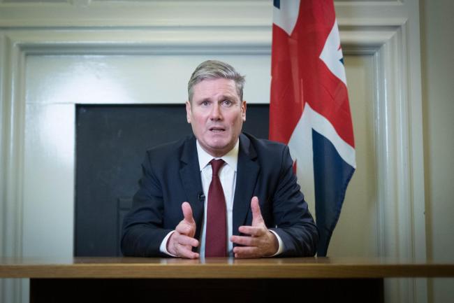 Starmer and union flag